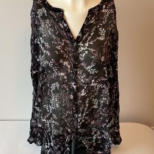 Olsen Crinkle Floral Blouse